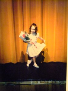 Annie Holshouser takes a bow after ballet, @ 1986