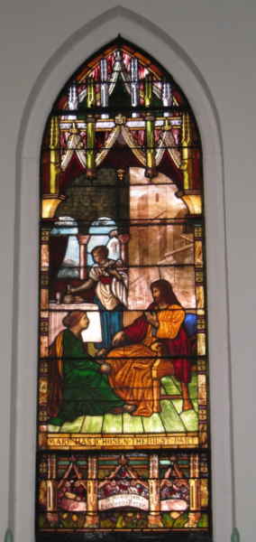 Stained glass window dedicated to Katie Kerse