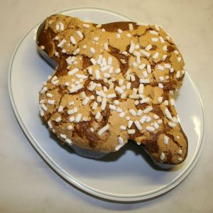 Italian bread with almonds and sugar,Colomba-Pasquale